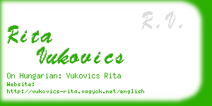 rita vukovics business card